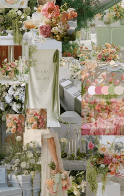 Moodboard-Beispiel für die Design-Richtung Garden Estate
