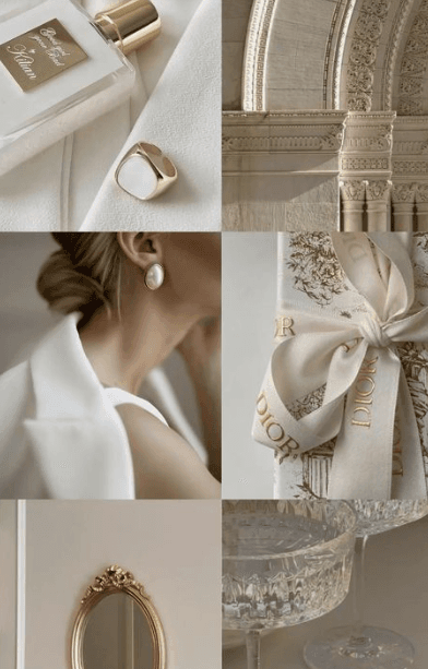 Moodboard-Beispiel für die Design-Richtung Modern Minimal